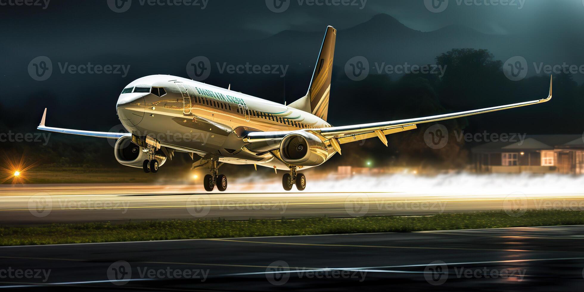 . . Air airplane take off from airport. Adventure vacation travel vibe. Graphic Art photo