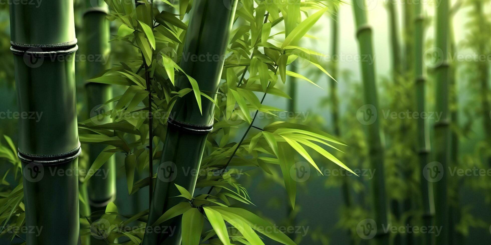 AI Generated. AI Generative. Eco green leaf plant tree bamboo. Asian Japan Chinese culture tradition vibe. Graphic Art photo