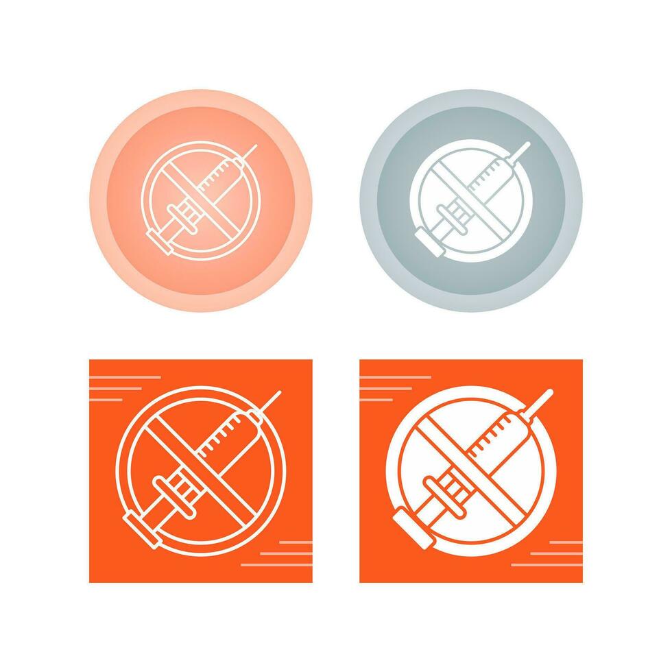 No Vaccines Vector Icon