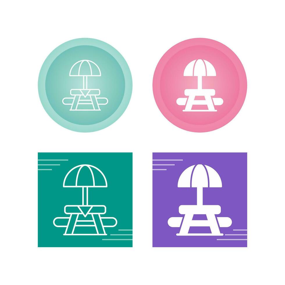Picnic Table Vector Icon