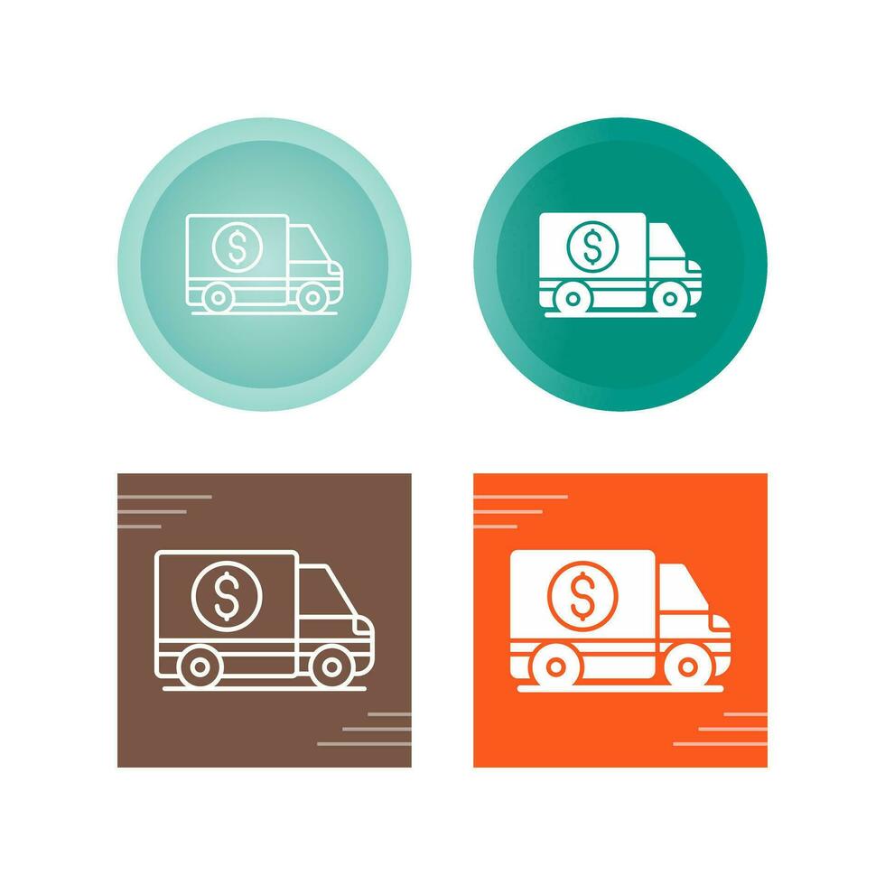 Money Truck Vector Icon