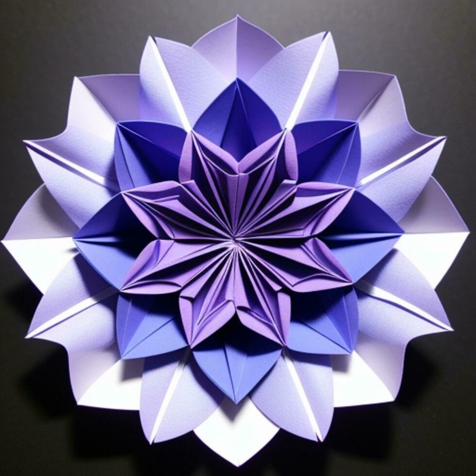 ai generative paper craft flower. ai generated photo