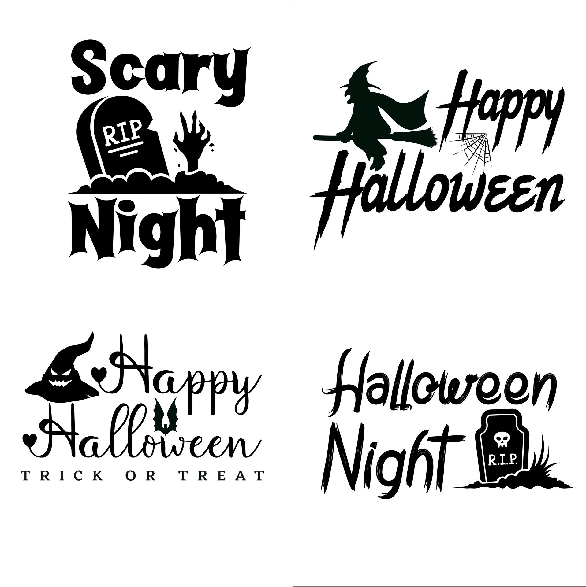 Happy Halloween Scary Night Pumpkin Spooky Horror With Skull Hand creepy-phrases