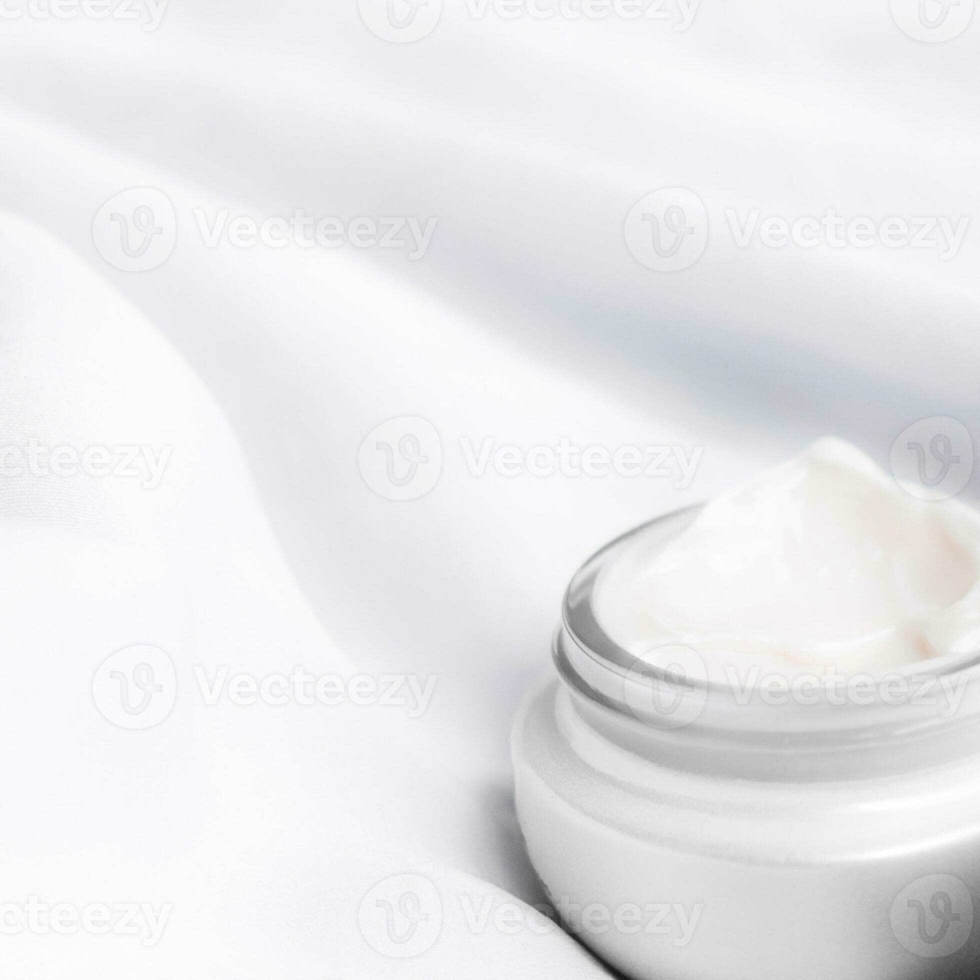 luxury face cream on soft silk antiaging, cosmetic and beauty styled