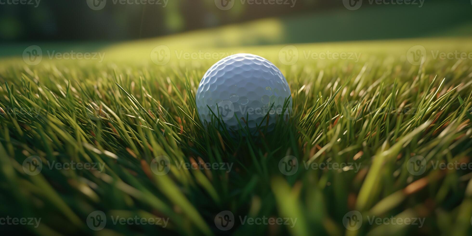 ai generado. ai generativo. golf pelota juego deporte naturaleza al aire libre en verde césped campo. al aire libre actividad lujo estilo de vida. gráfico Arte foto