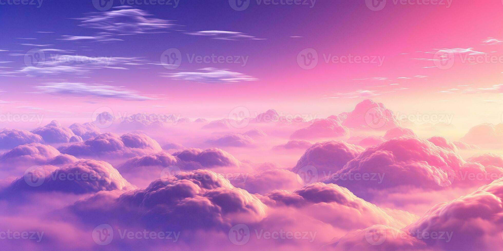 ai generado. ai generativo. naturaleza al aire libre aire cielo púrpura rosado nubes aventuras amor romántico mosca salvaje onda. gráfico Arte foto