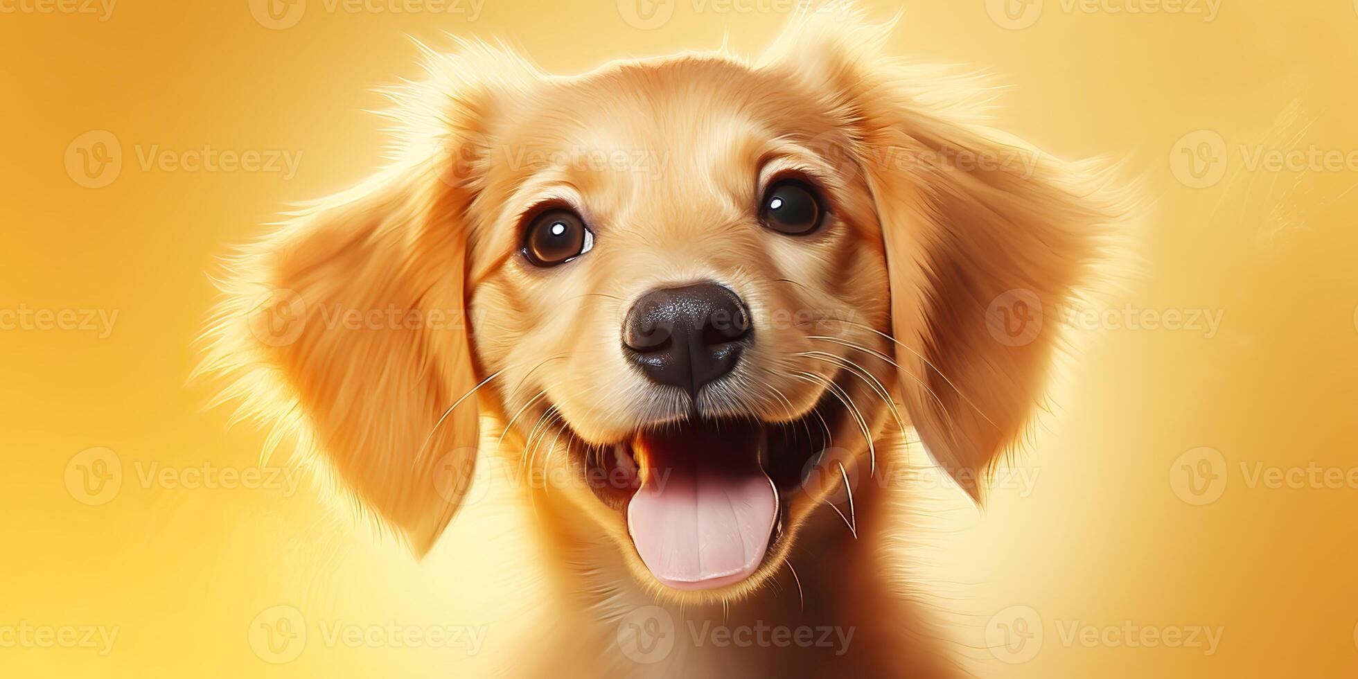 . . Happy cite smile dog frontal face frontal portrait. Animal pet food promotion marketing. Graphic Art photo