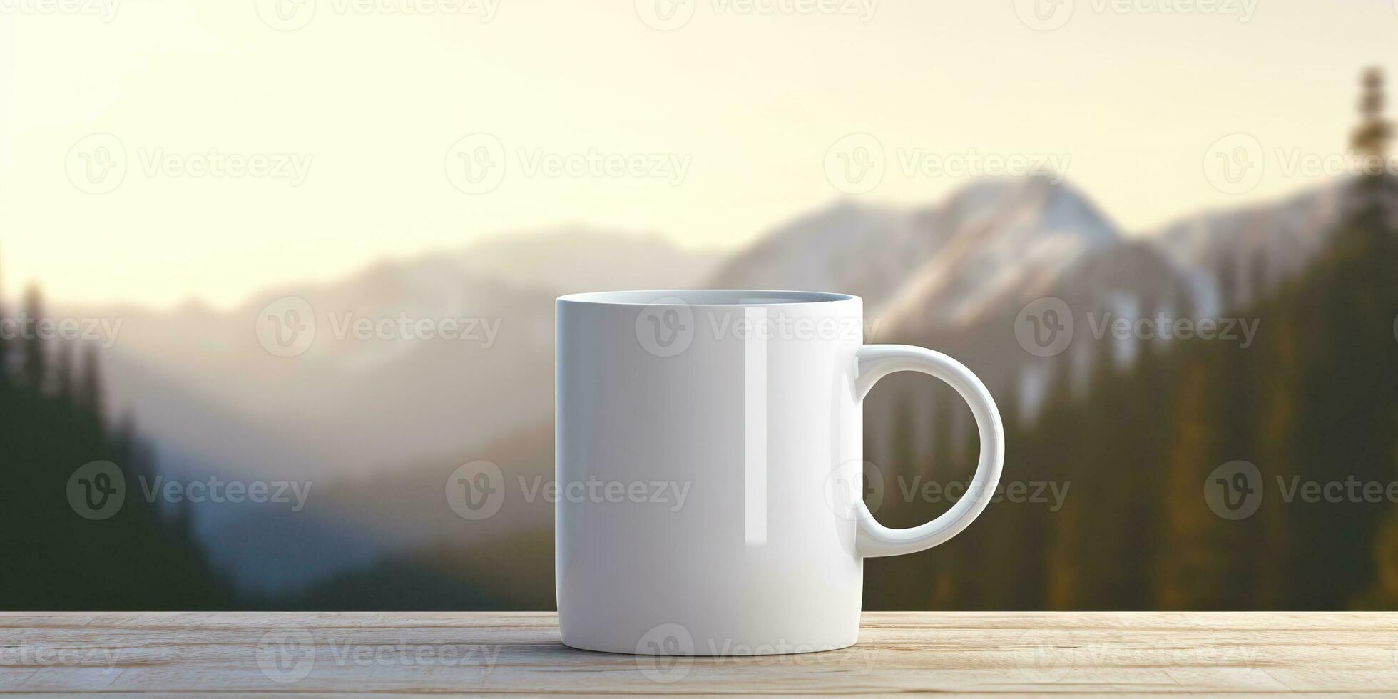 ai generado. ai generativo. té blanco taza burlarse de arriba foto