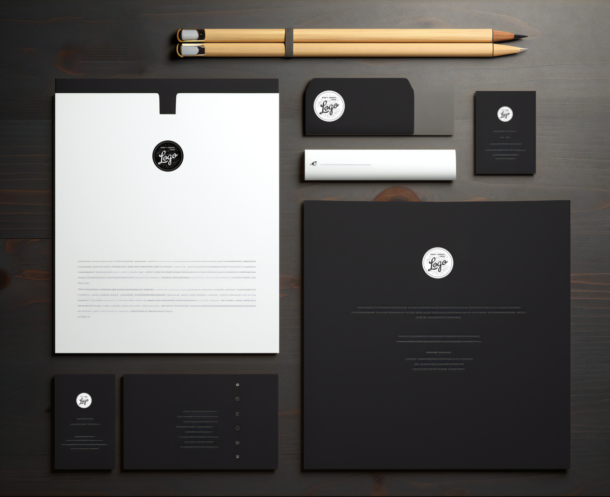 abranding identity design mockup for acreative agency psd