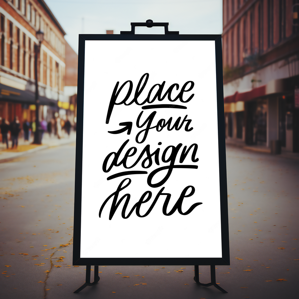a poster mockup on the street AI Generative psd