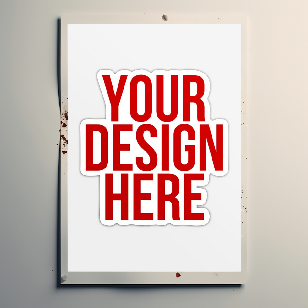 a poster mockup on a wall AI Generative psd