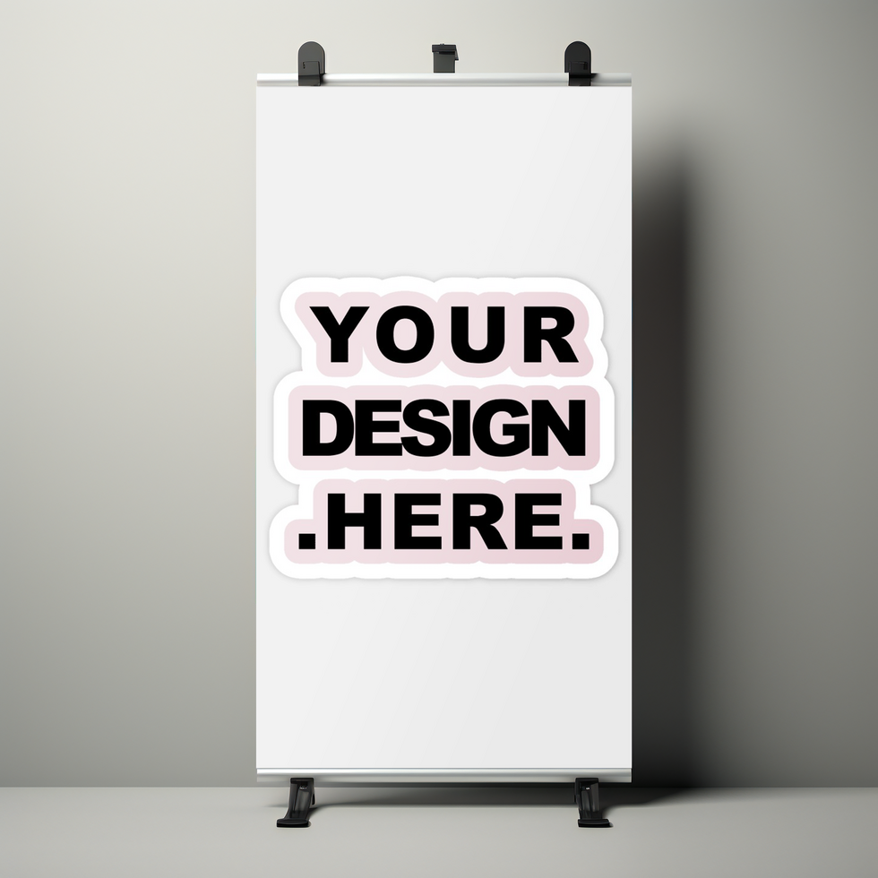 roll up banner mockup AI Generative psd