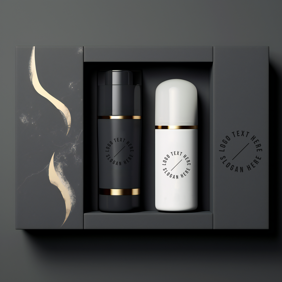 A box that has the word beauty on it psd