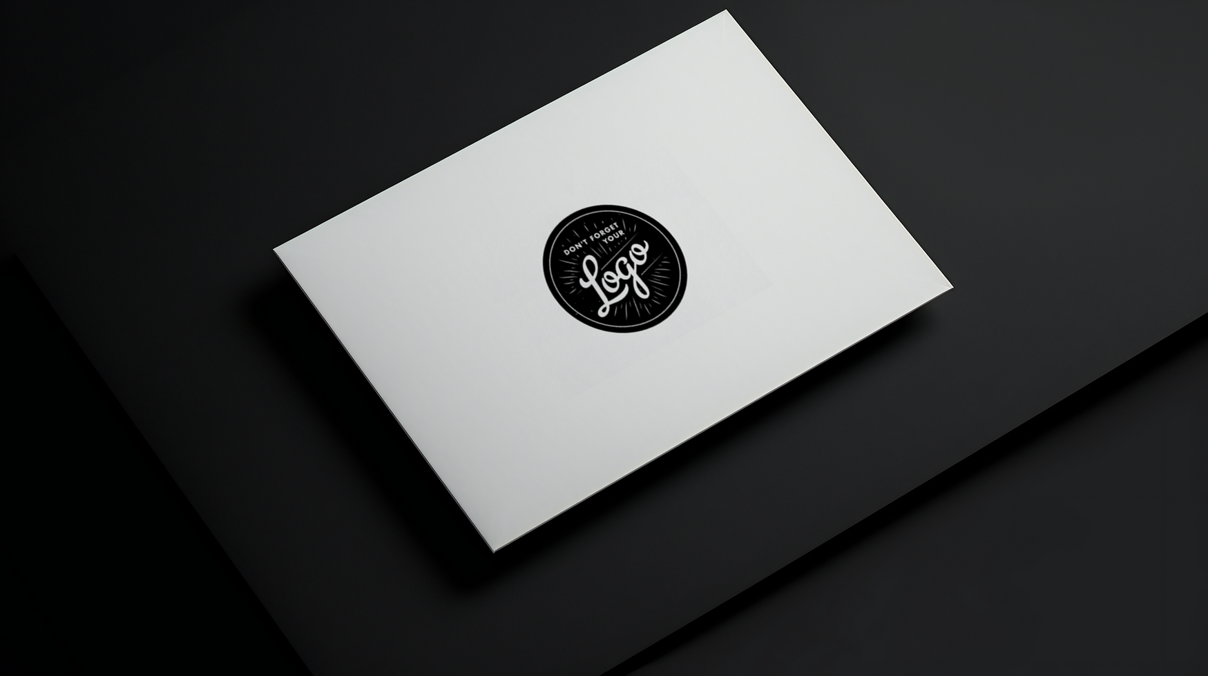 logo mockup paper Design elegant psd