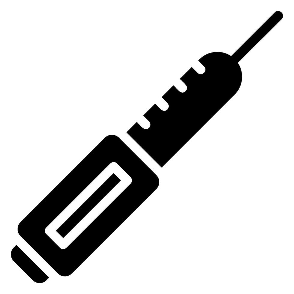 insulina glifo icono vector