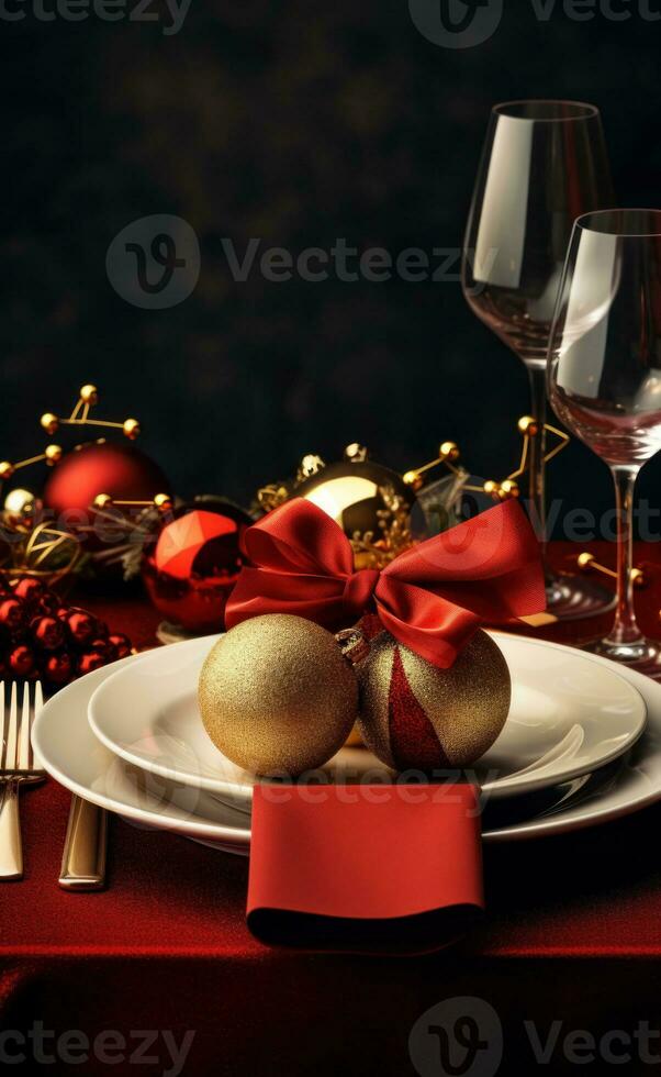 Merry Christmas dinner background photo