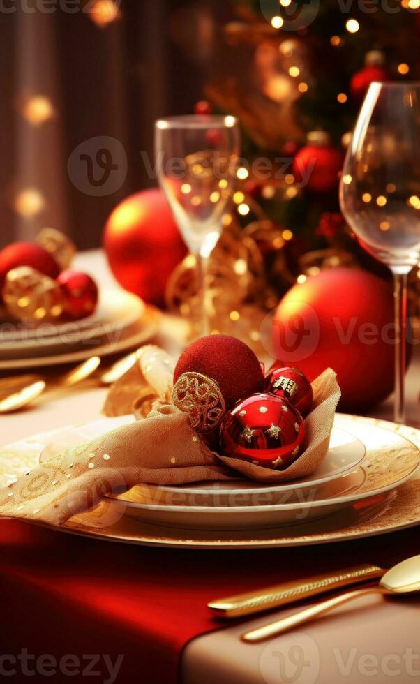 Merry Christmas dinner background photo