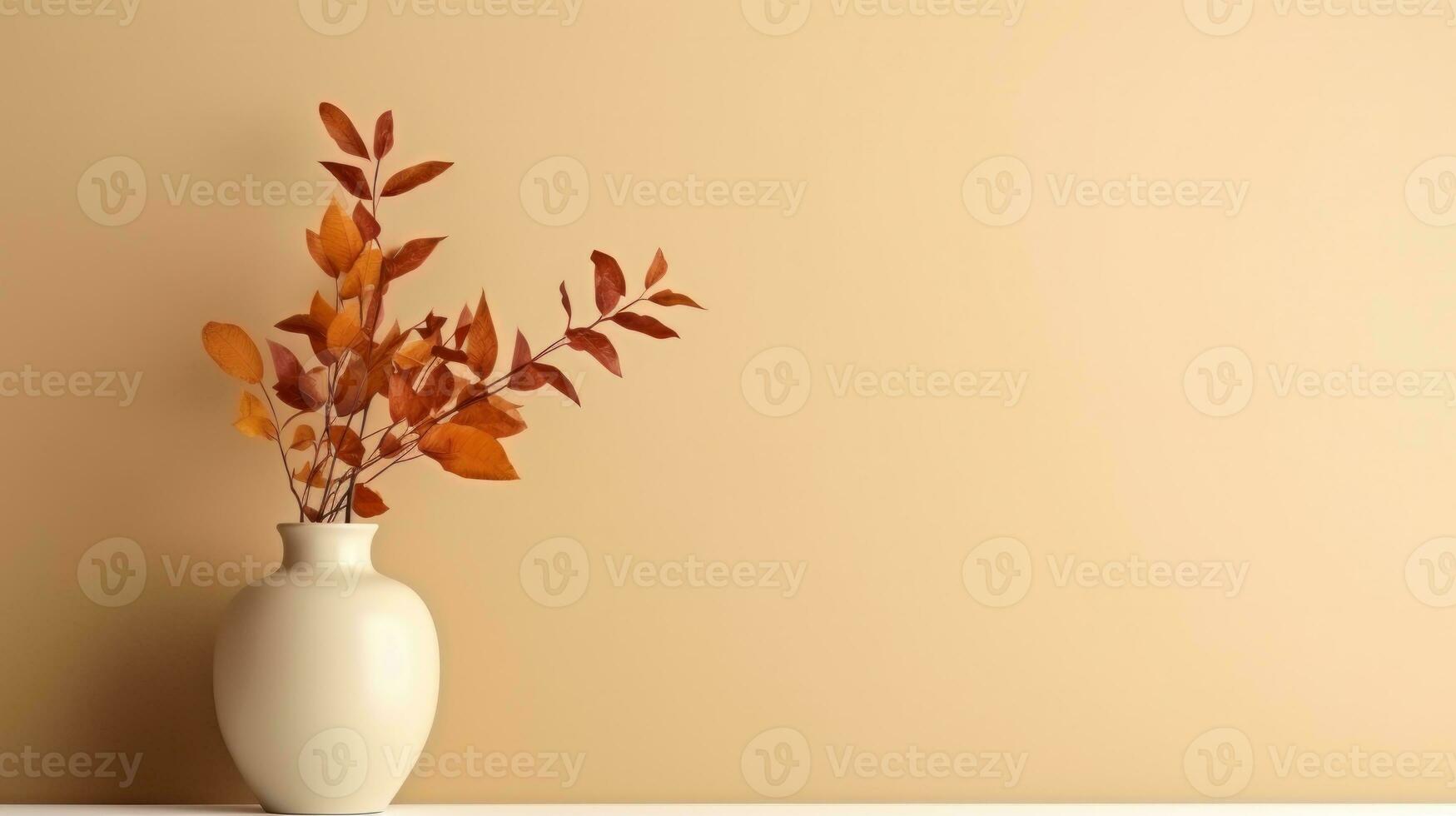 Minimalist wallpaper with autumn bouquet photo