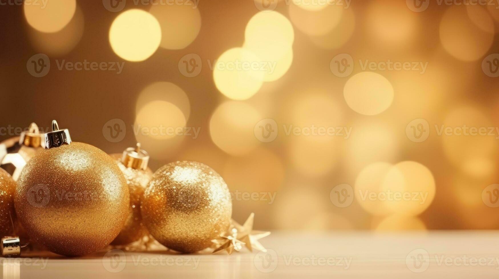 Golden Christmas background photo