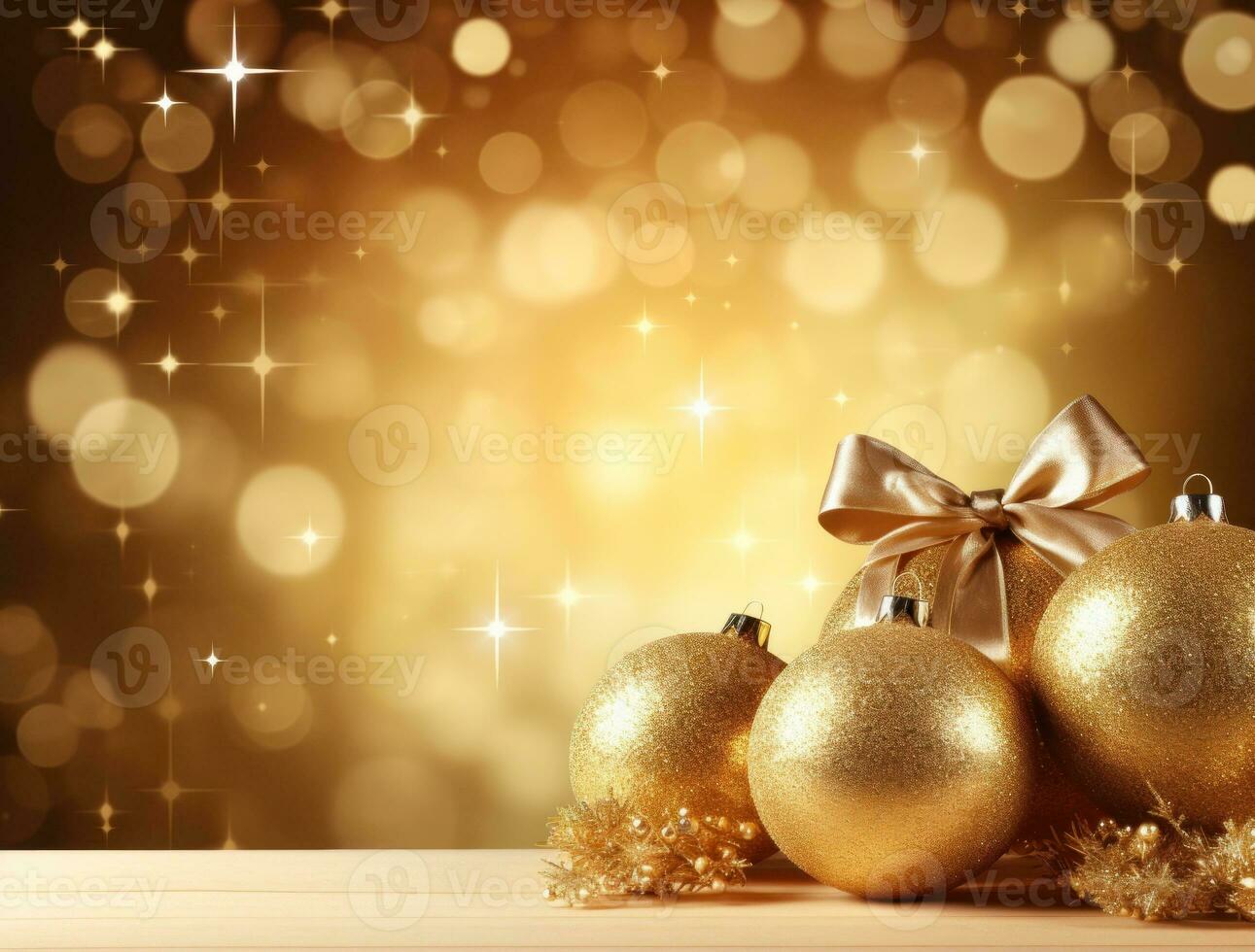 Golden Christmas background photo