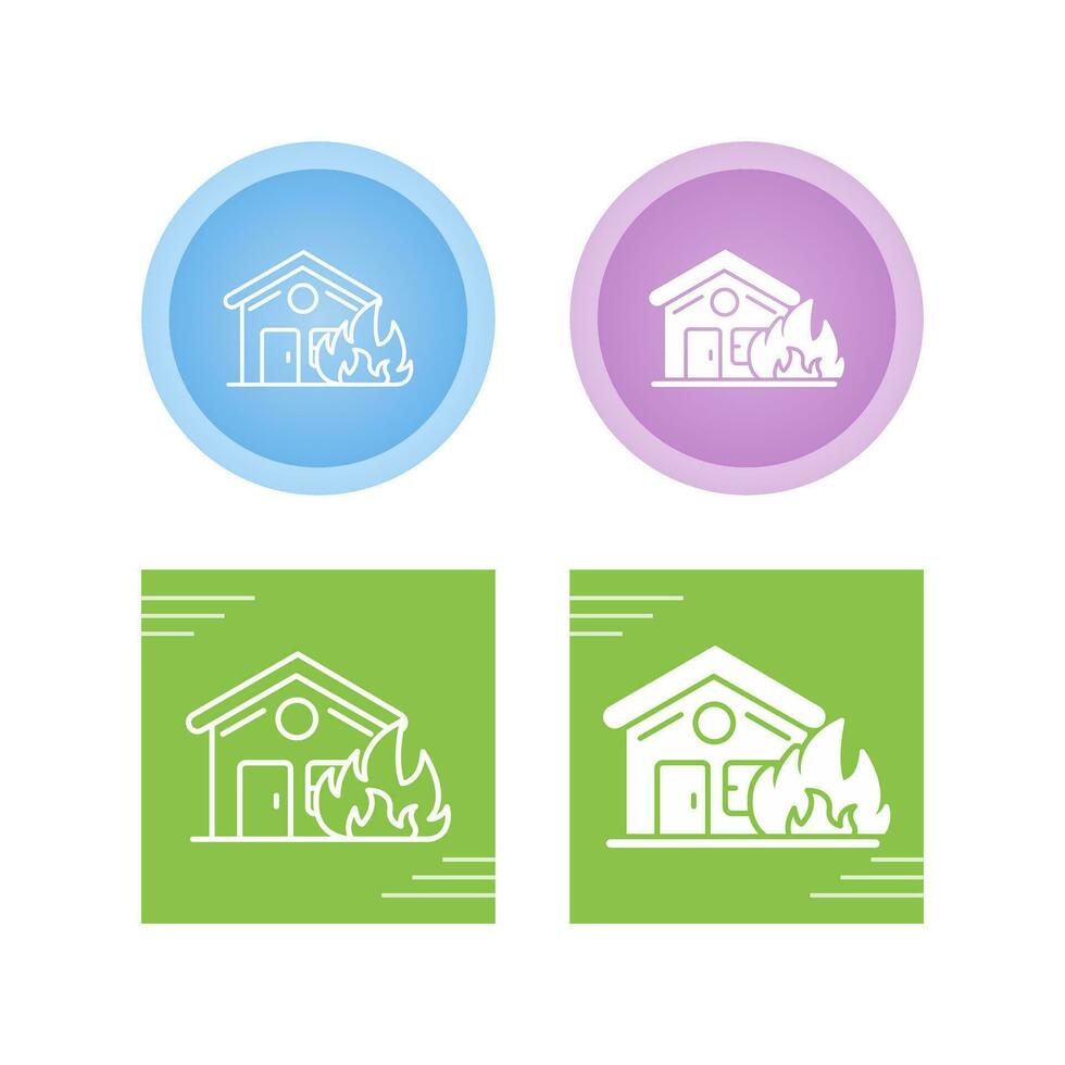 House On Fire Vector Icon