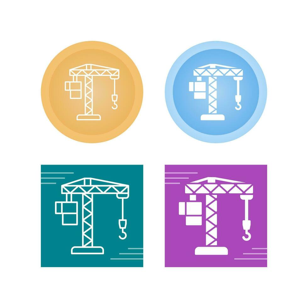 Crane Lifting Vector Icon