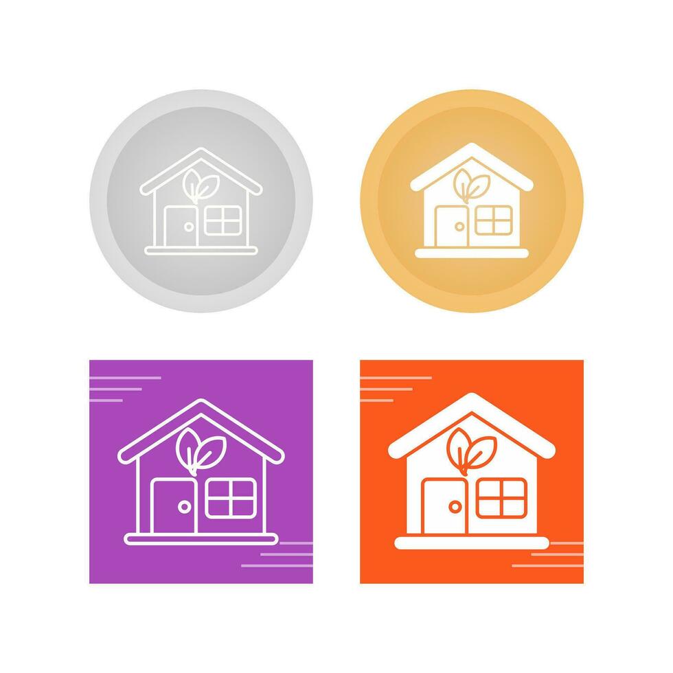 Eco House Vector Icon