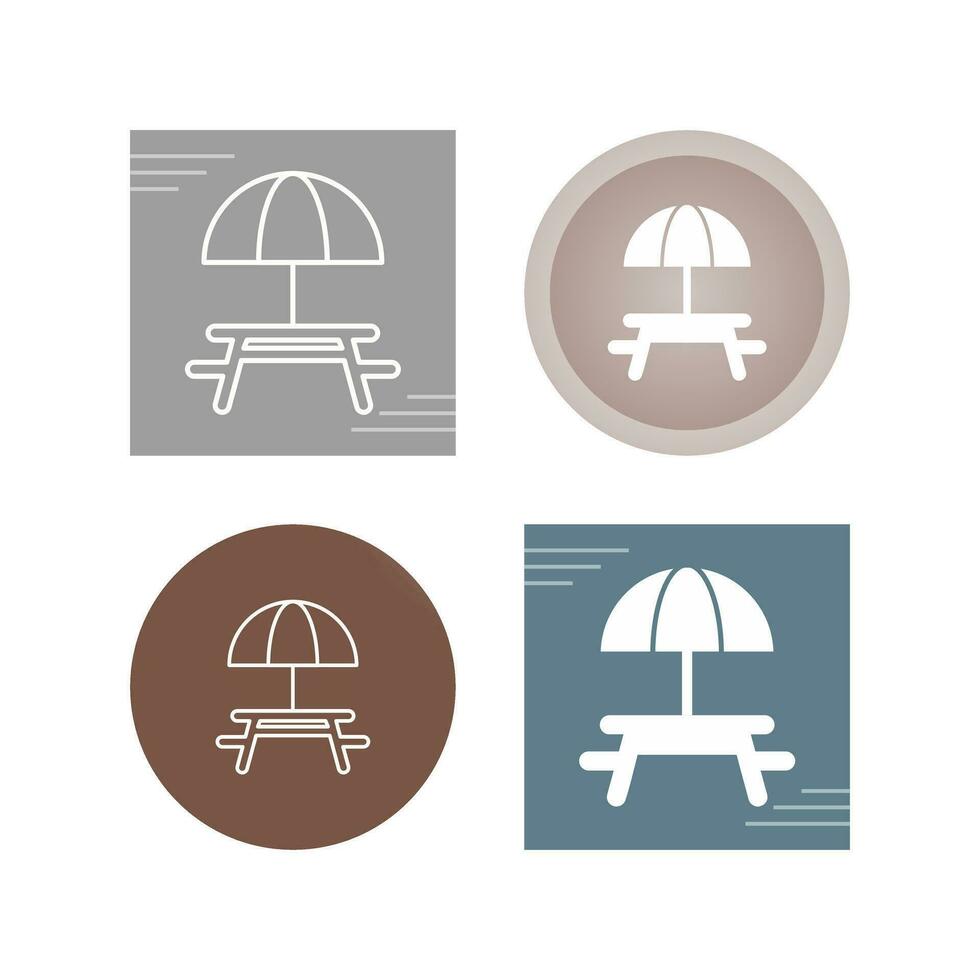 Camping Table Vector Icon