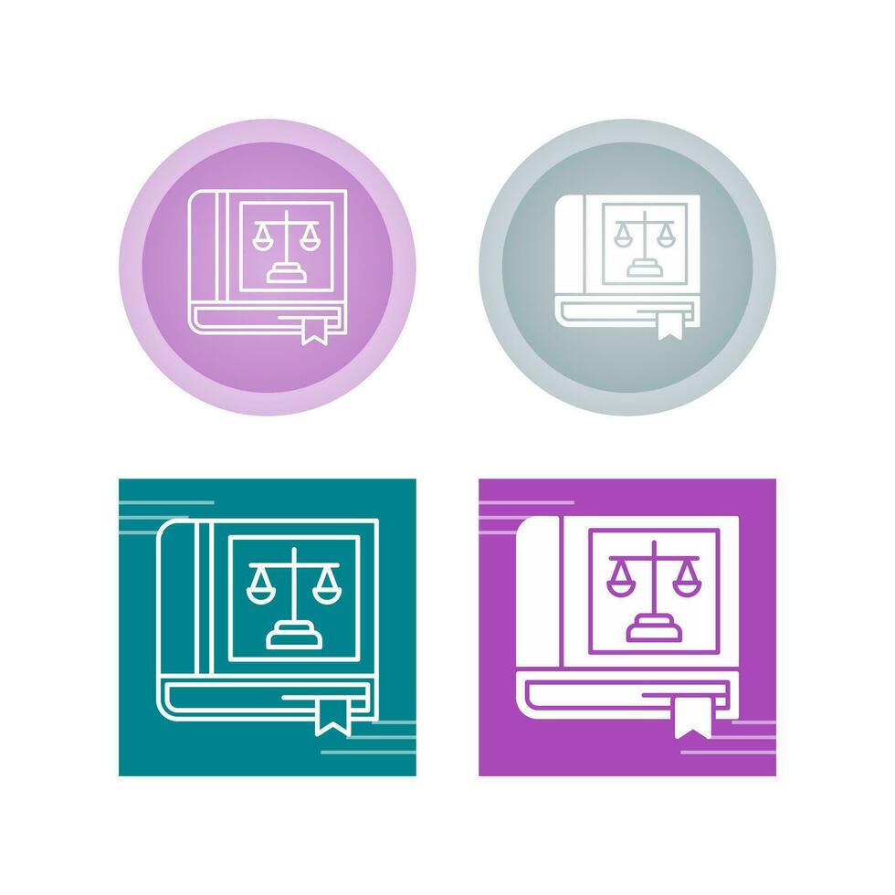 Law Book Vector Icon