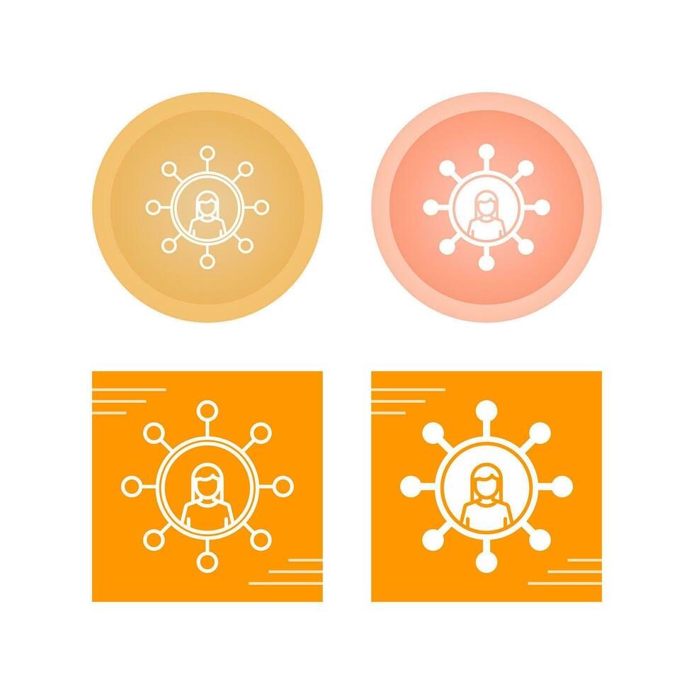 Personal Network Vector Icon