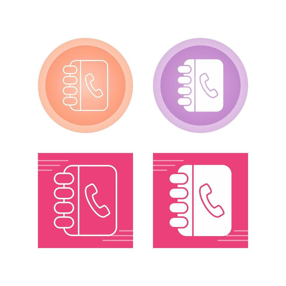 Contact Book Vector Icon