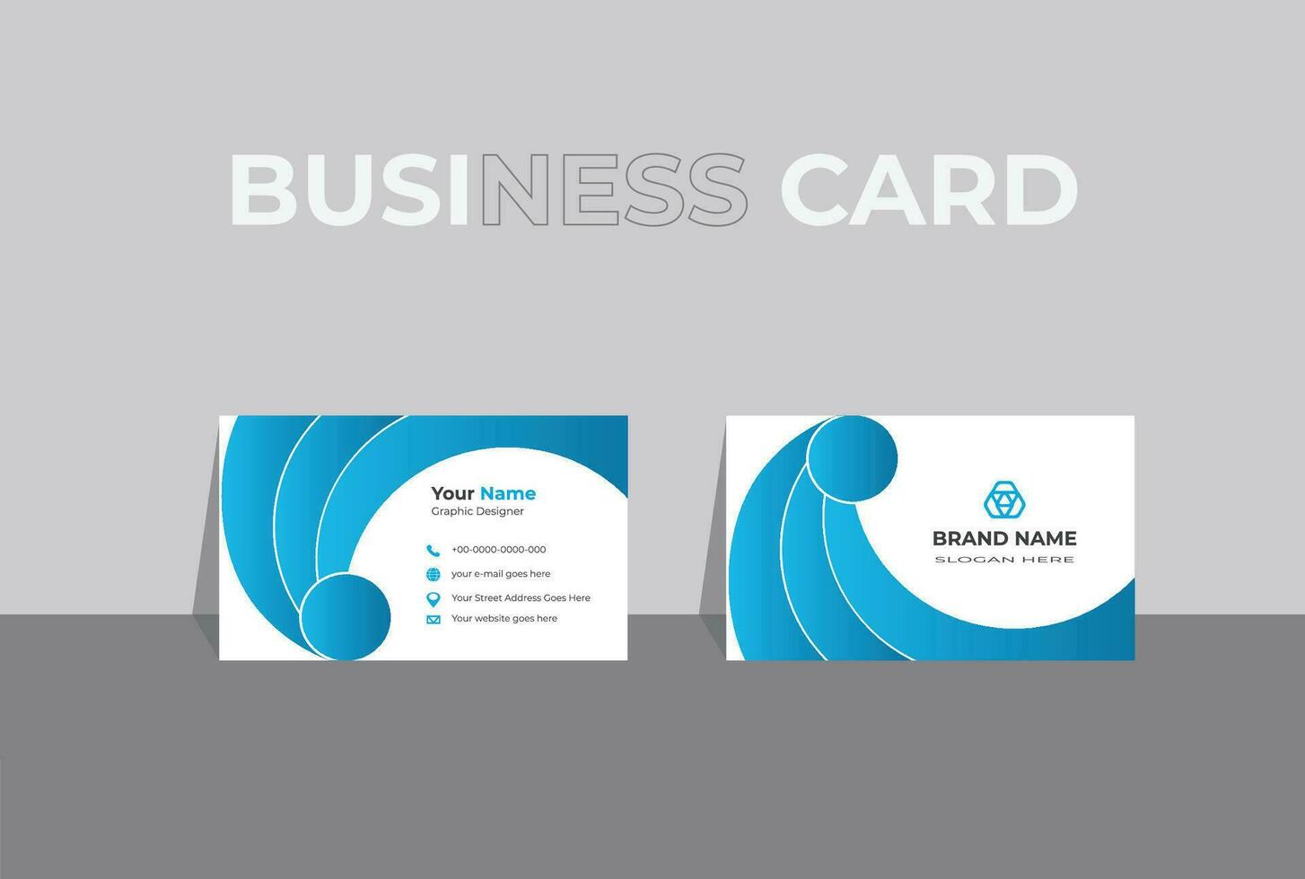 Modern business card template . Flat design vector abstract creative Professional business card. Modern presentation card. Visiting card for business and personal use. Vector illustration design.