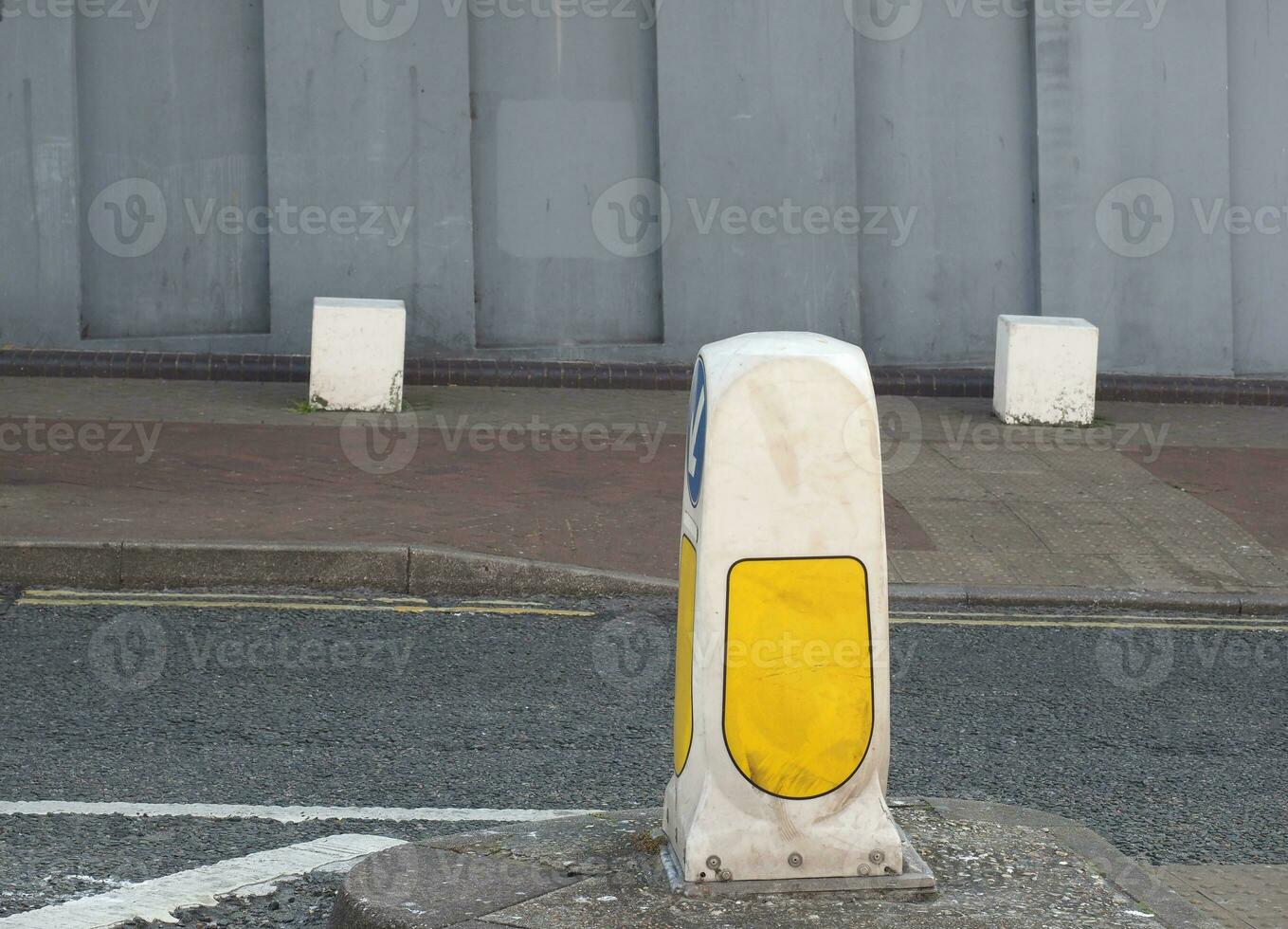 warning bollard sign photo