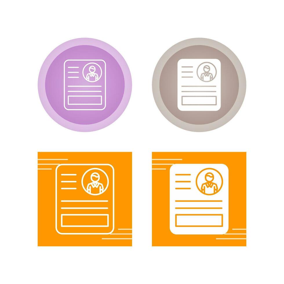 CV Vector Icon