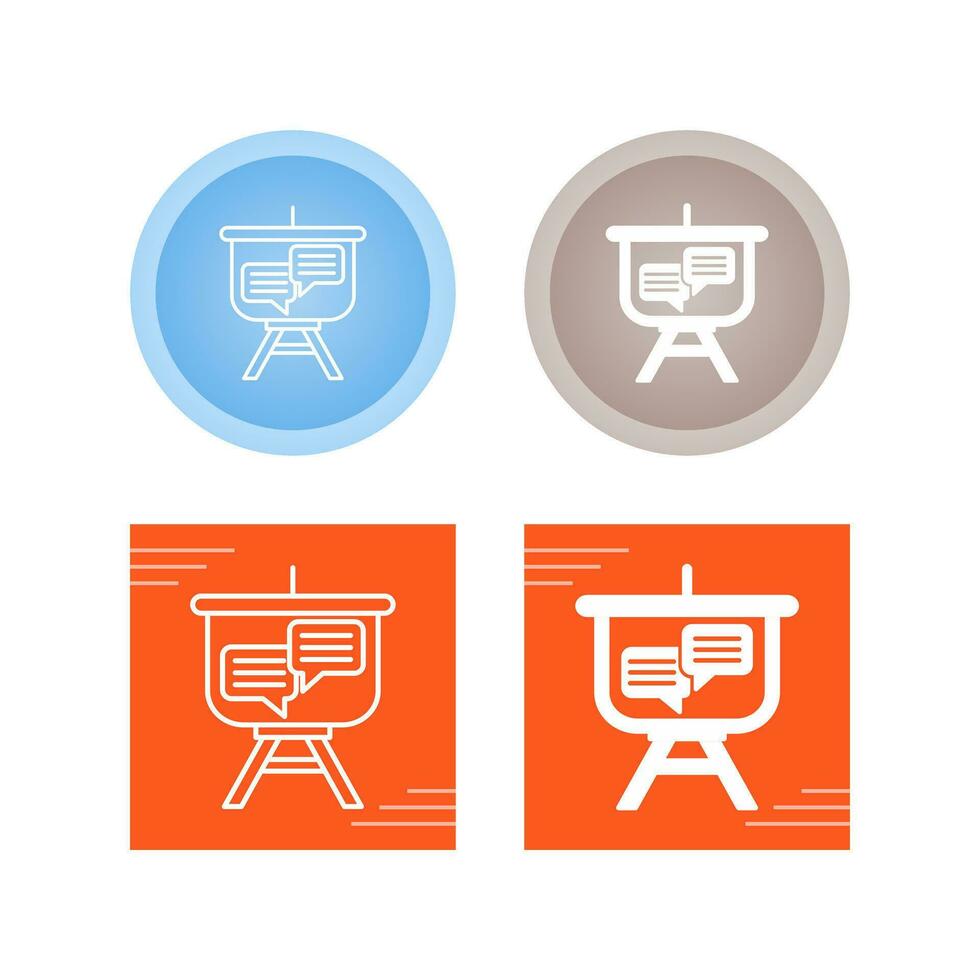 Chat Presentation Vector Icon