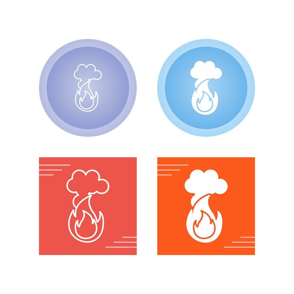 icono de vector de contaminación de fuego