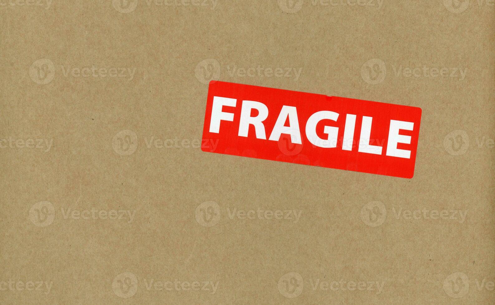 fragile label on packet photo