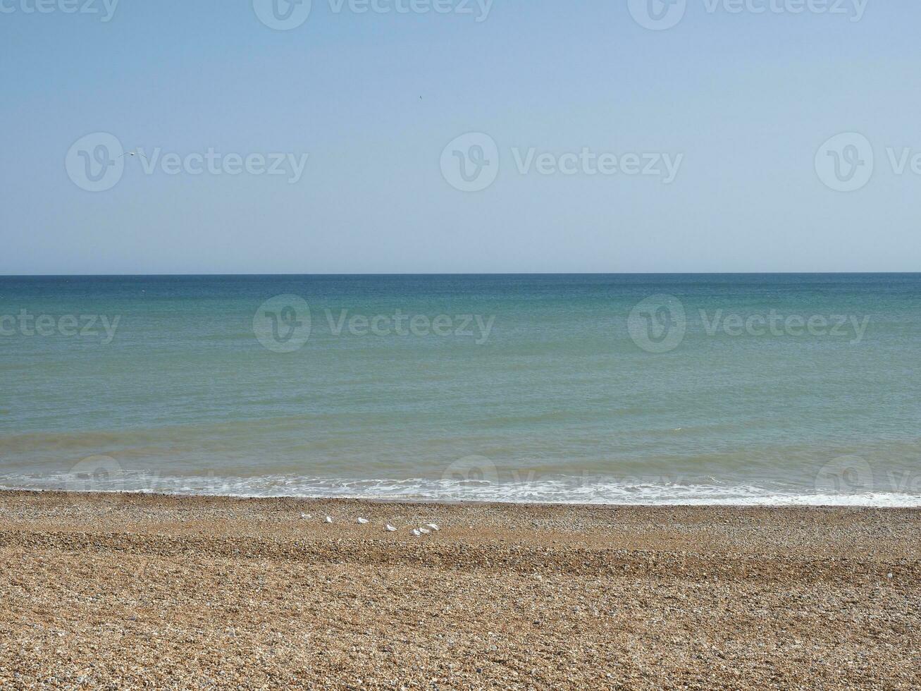 sea seen from beach photo