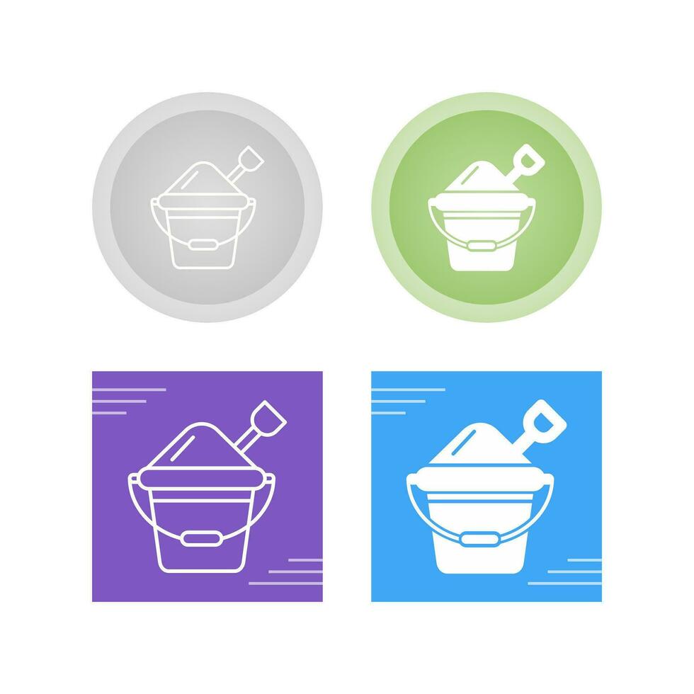 Sand Bucket Vector Icon
