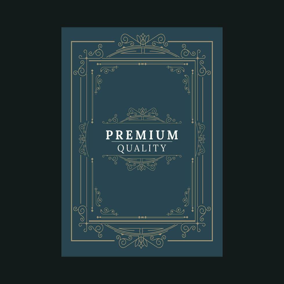 vintage frames templates elegant symmetry vector