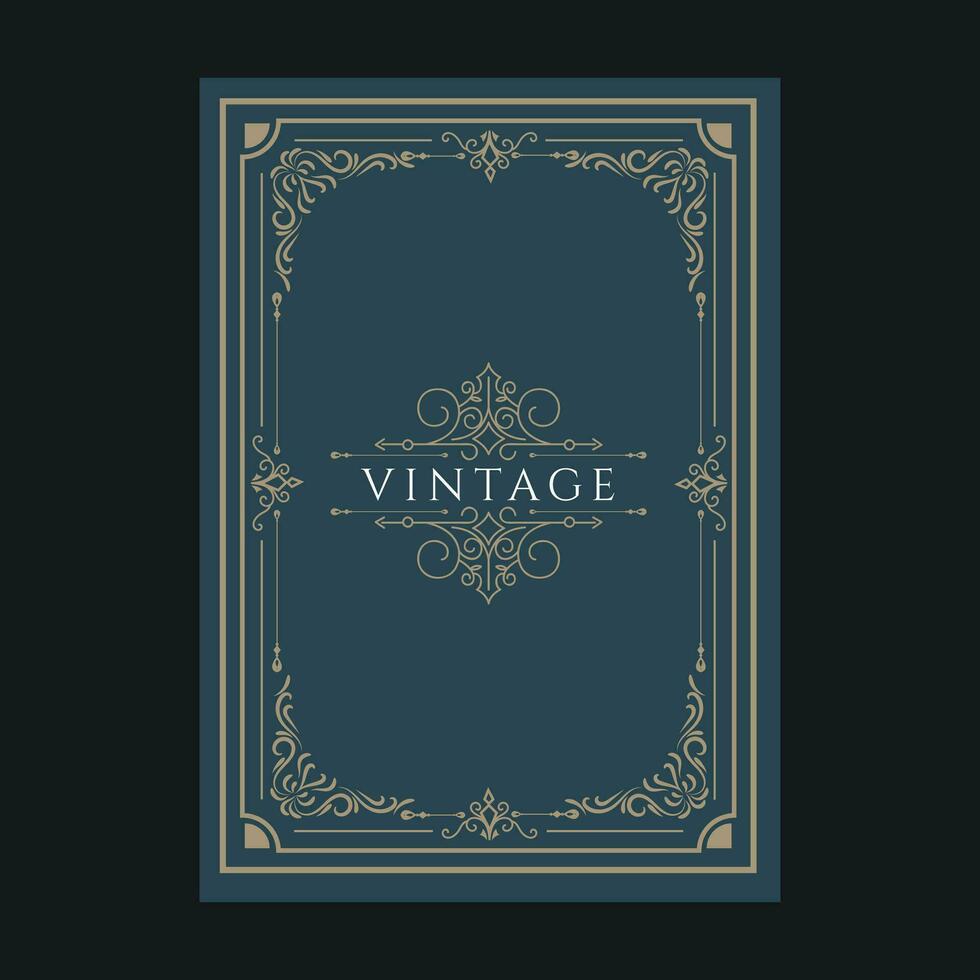 vintage frames templates elegant symmetry vector