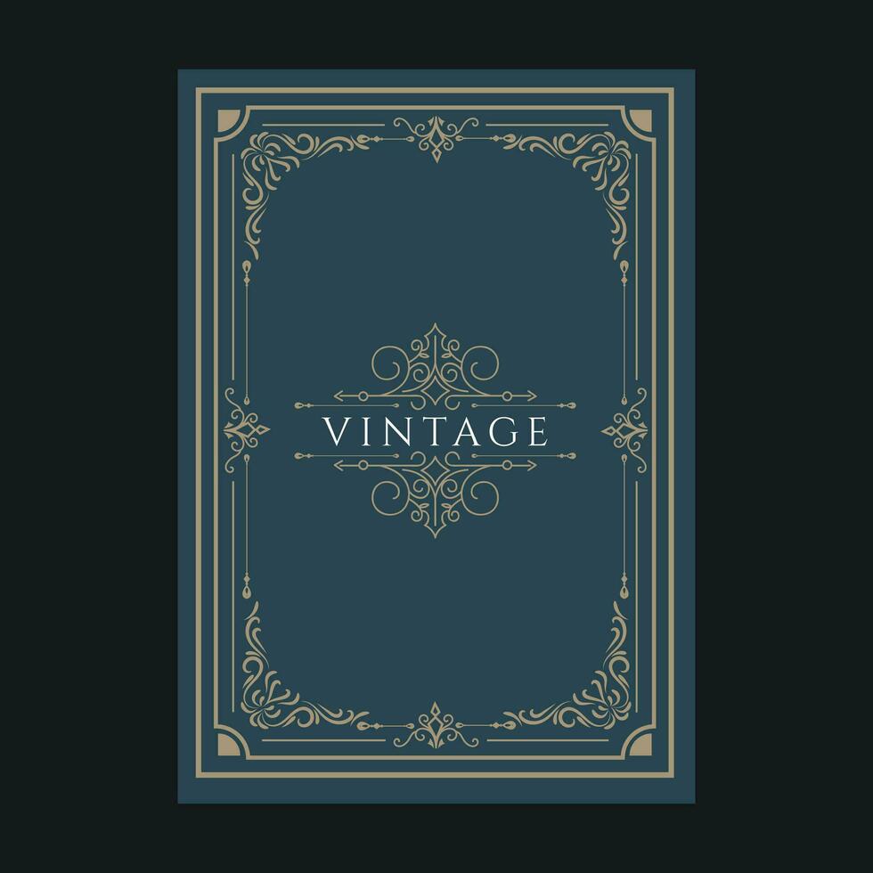 vintage frames templates elegant symmetry vector