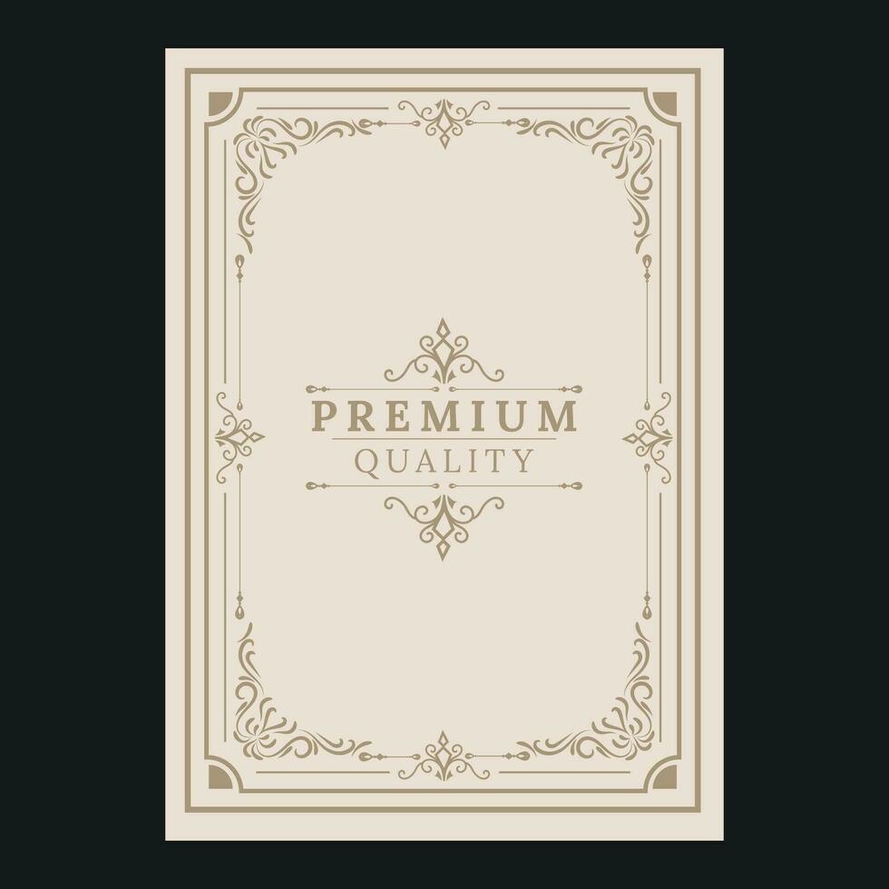 vintage frames templates elegant symmetry vector