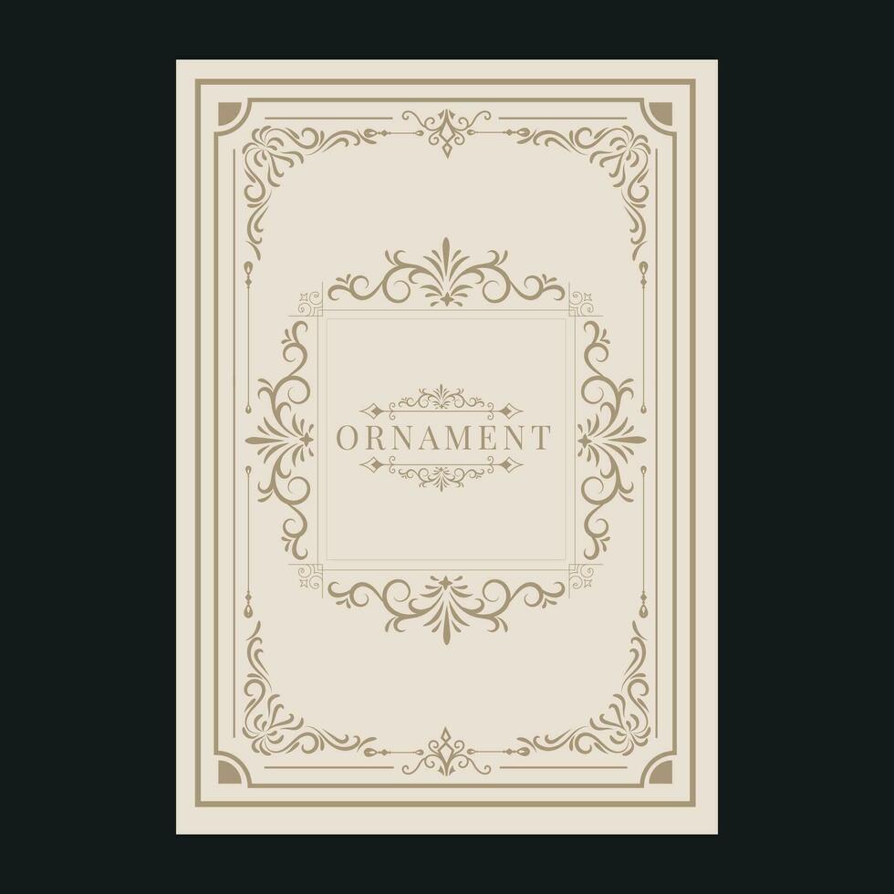vintage frames templates elegant symmetry vector