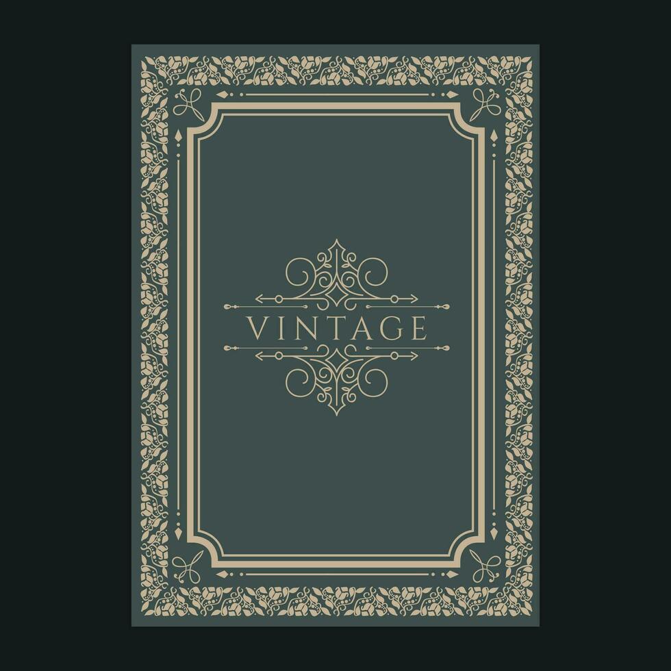 vintage frames templates elegant symmetry vector