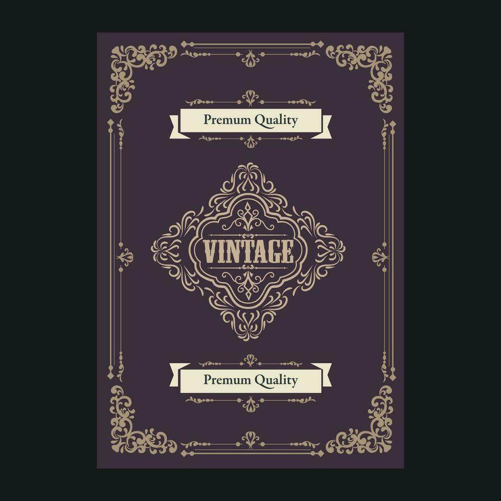 vintage frames templates elegant symmetry vector