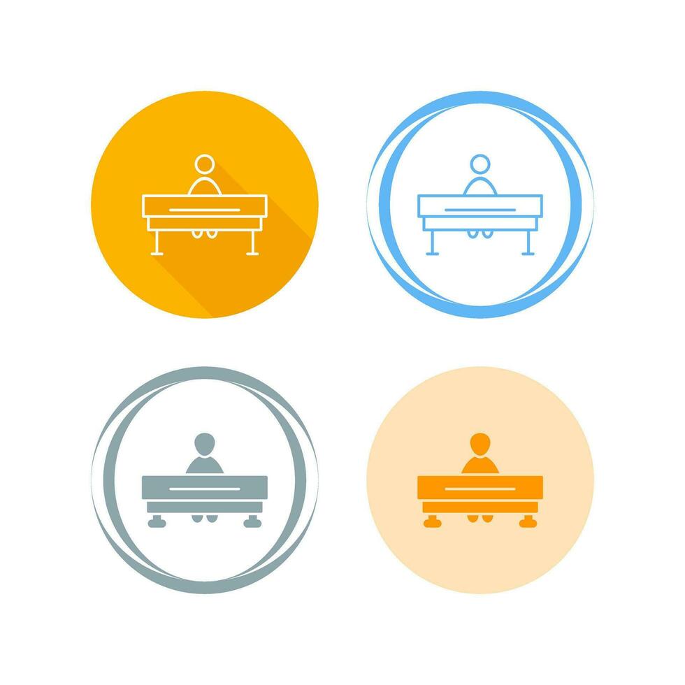Student sitting in cllass Vector Icon