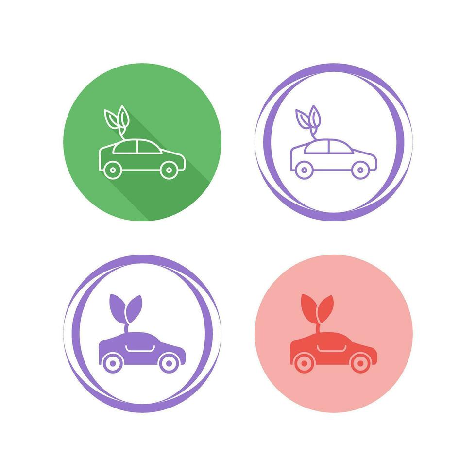 Eco friendly Car Vector Icon