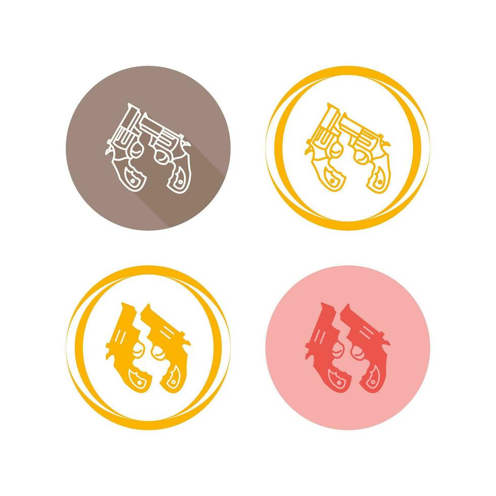 Two Guns Vector Icon