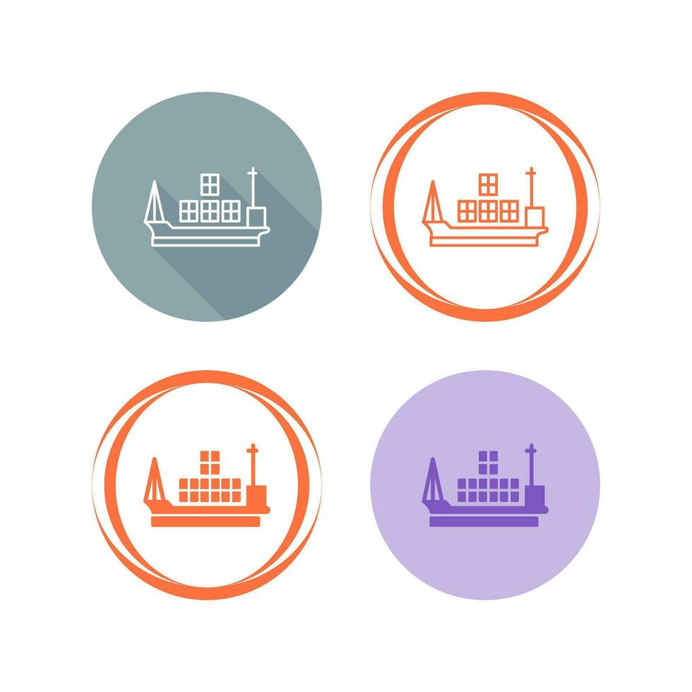 Cargo Ship Vector Icon